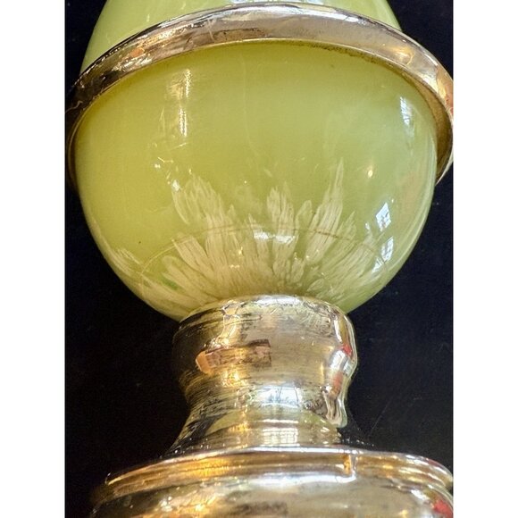 Vintage Pair of Onyx Brass England Small Vases Pitchers Jugs - Picture 13 of 16